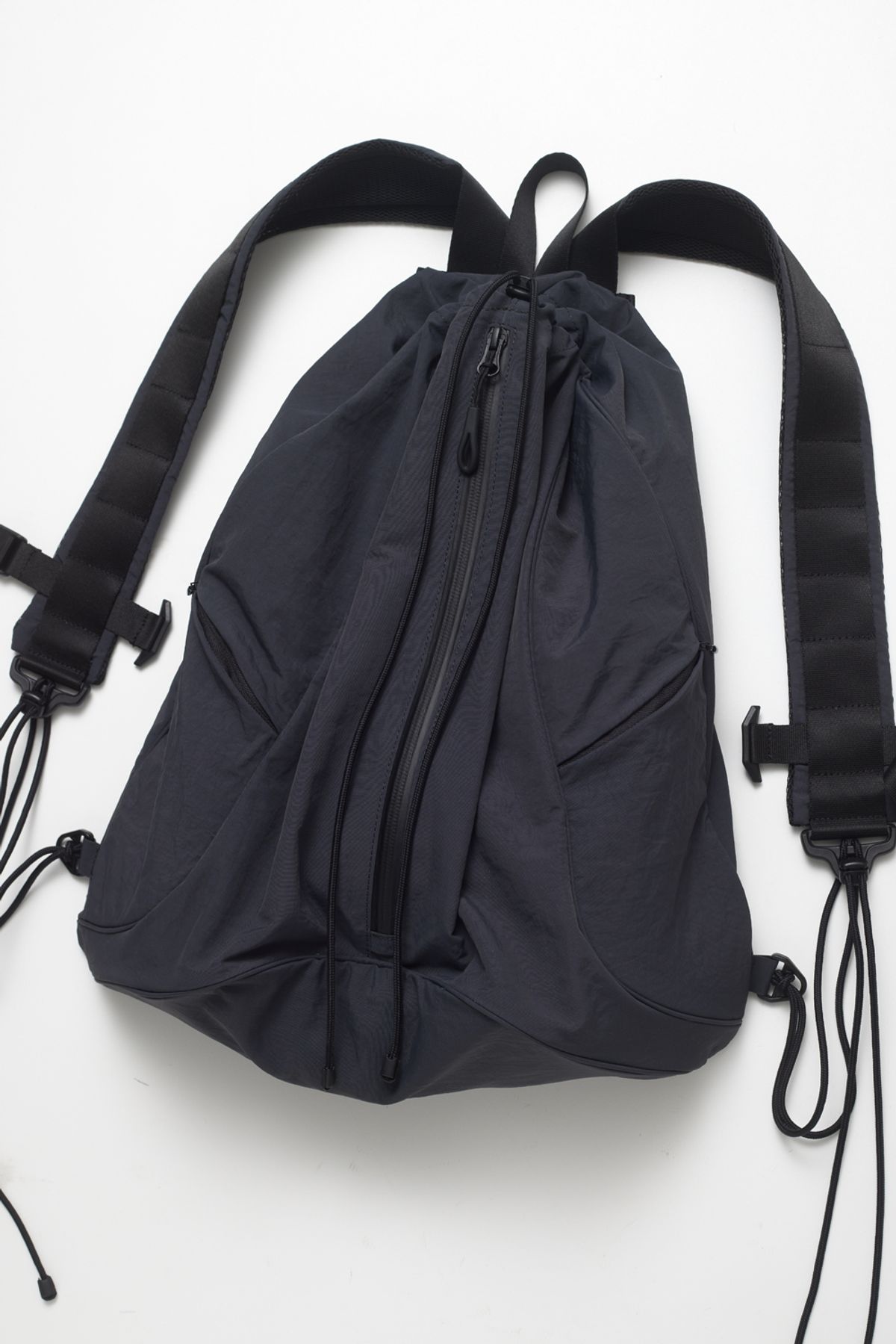 해칭룸(HATCHINGROOM) String Backpack Nylon Washed Navy