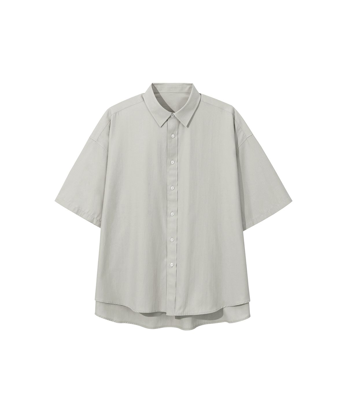 세컨모놀로그(SECONDMONO) (TIE SET)Side Slit Oversized Cotton Half Shirt [8 color]_SESH009