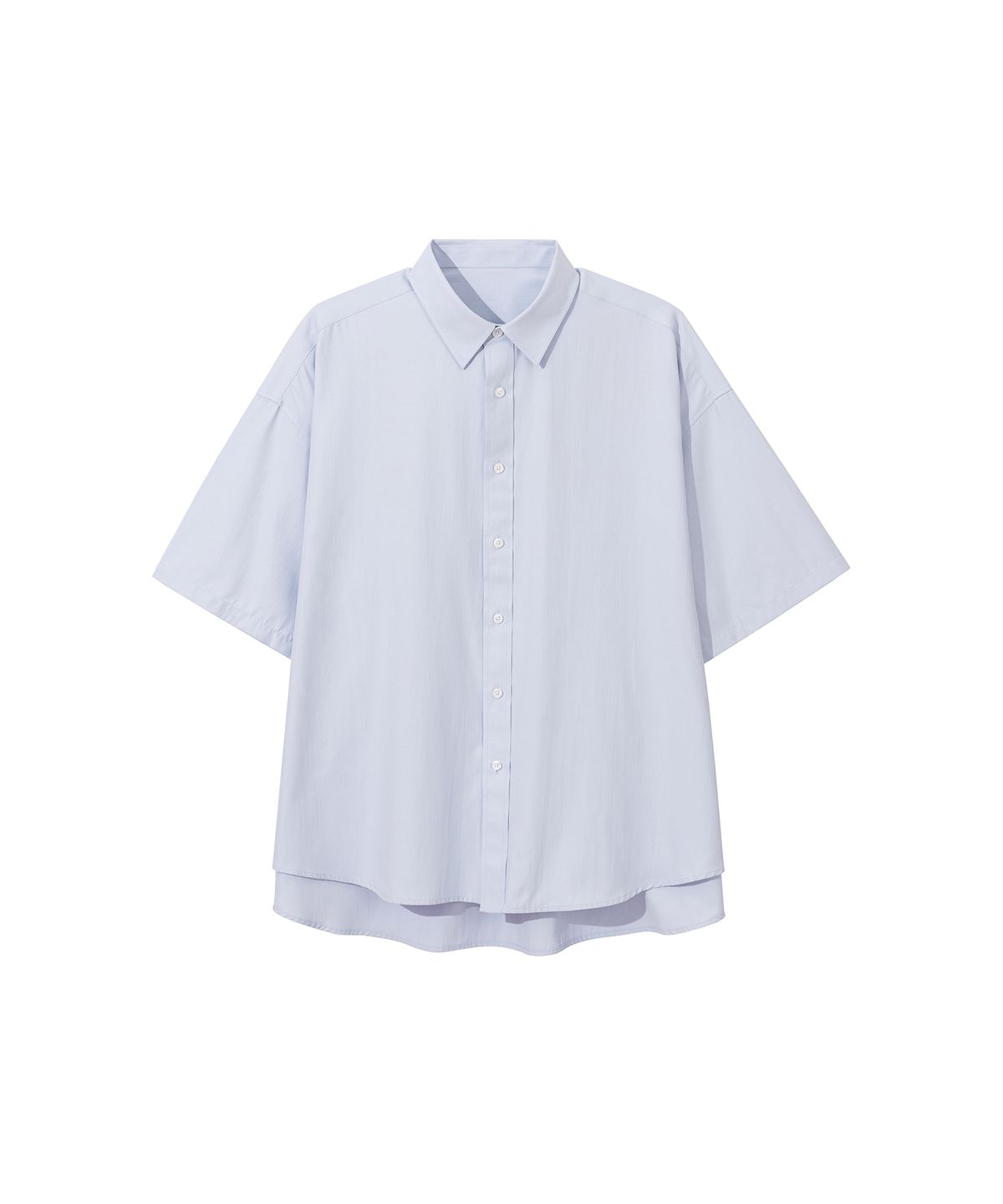 세컨모놀로그(SECONDMONO) (TIE SET)Side Slit Oversized Cotton Half Shirt [8 color]_SESH009