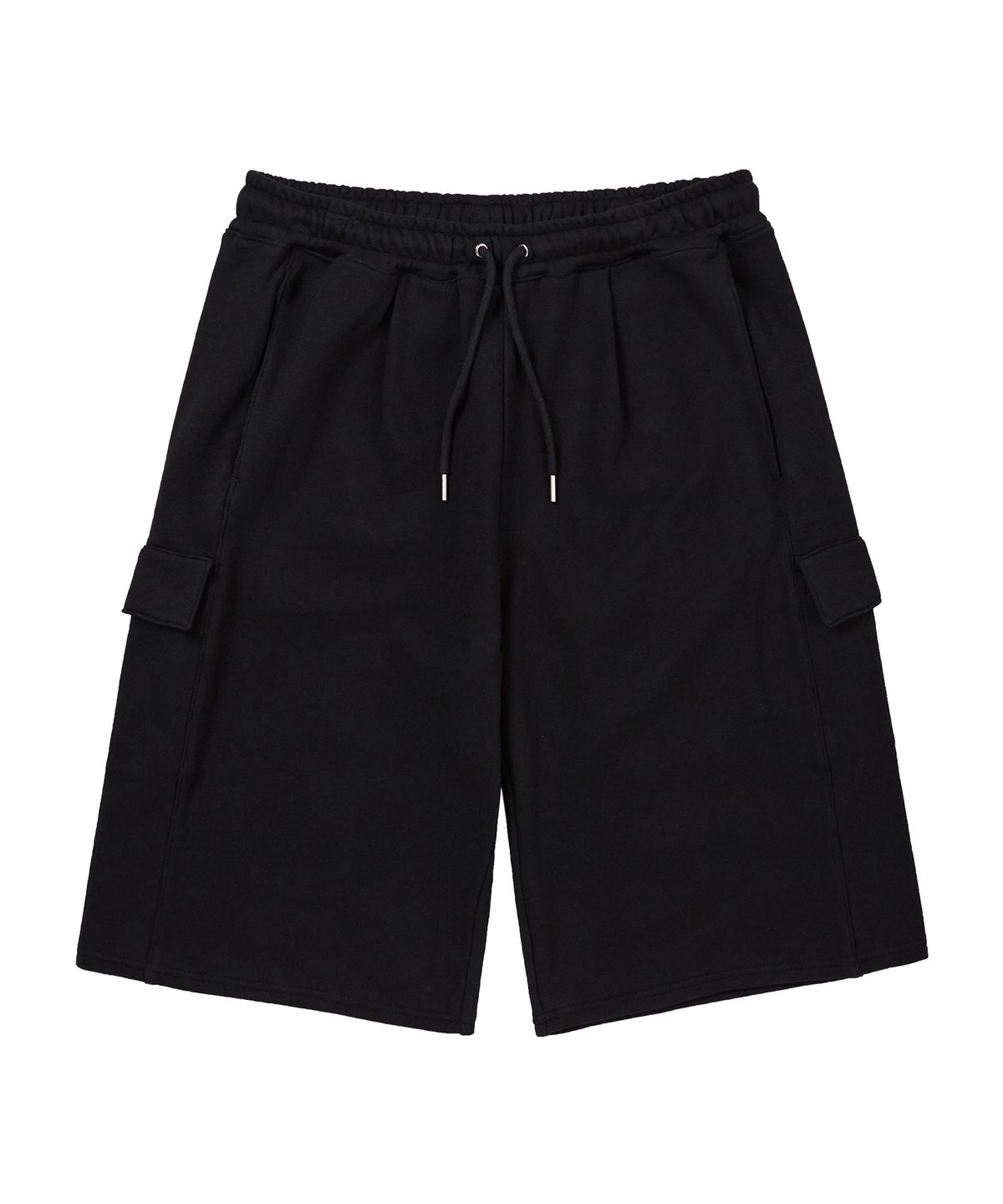 드로우핏(DRAW FIT) 미니멀 카고 스웻 버뮤다 팬츠 [BLACK]
