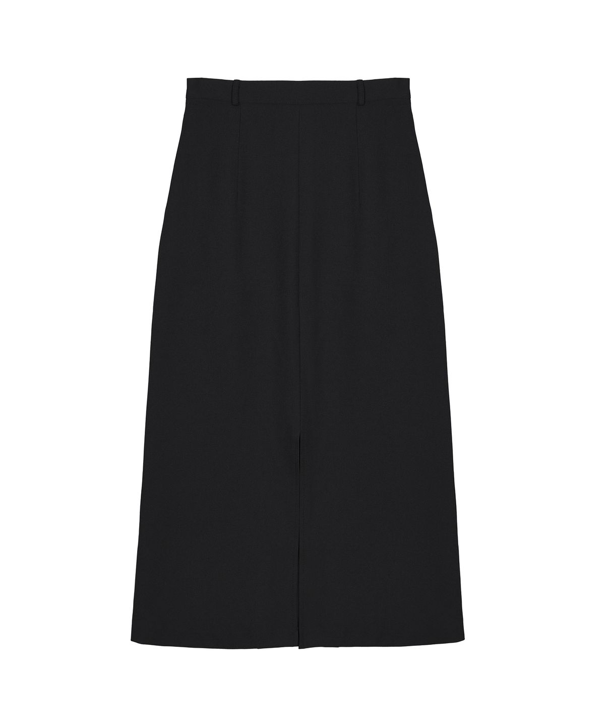 닉앤니콜(NICK&NICOLE) BOX PLEATED LONG SKIRT_BLACK