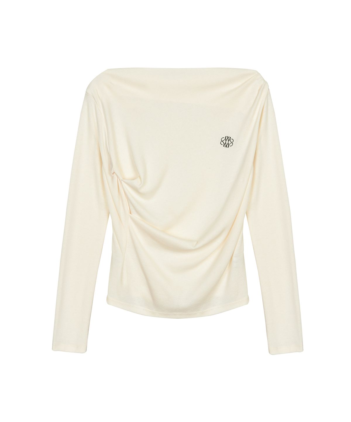 닉앤니콜(NICK&NICOLE) SHIRRING DRAPE BOAT NECK TOP_6 COLOR