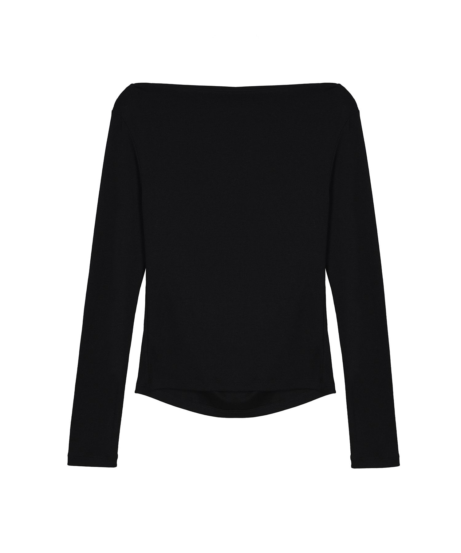 人気 Tシャツ[NICK&NICOLE] HALF SHIRRING DRAPE BOAT NECK TOP MUSINSA | NICK&NICOLE SHIRRING DRAPE BOAT NECK TOP_BLACK