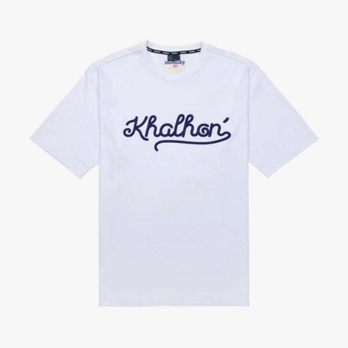 깔롱 골프(KHALHON) 체인 스티치 티셔츠(화이트)