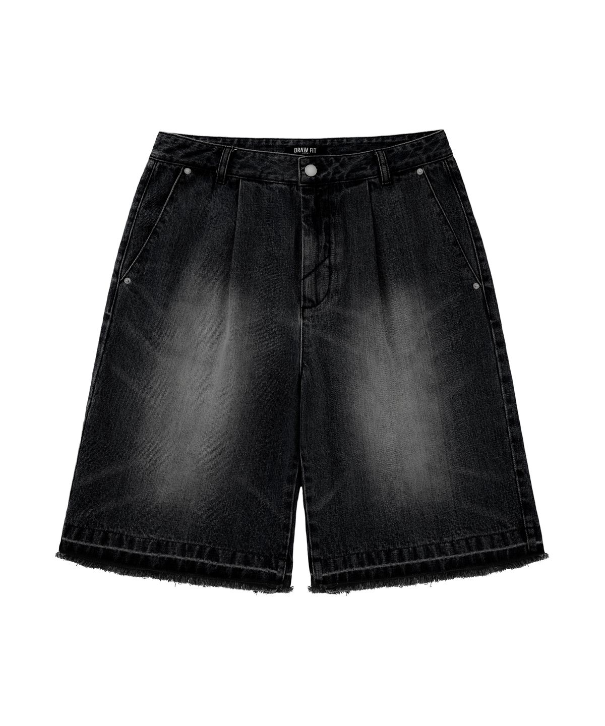 드로우핏(DRAW FIT) 토시브 버뮤다 데님 하프 팬츠 [BLACK]