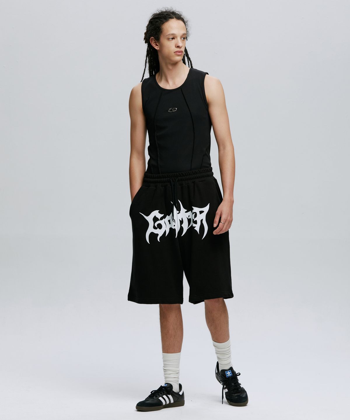 가터갤러리(GOTTER GALLERY) GOTTER BIG LOGO SWEATSHORTS_BK