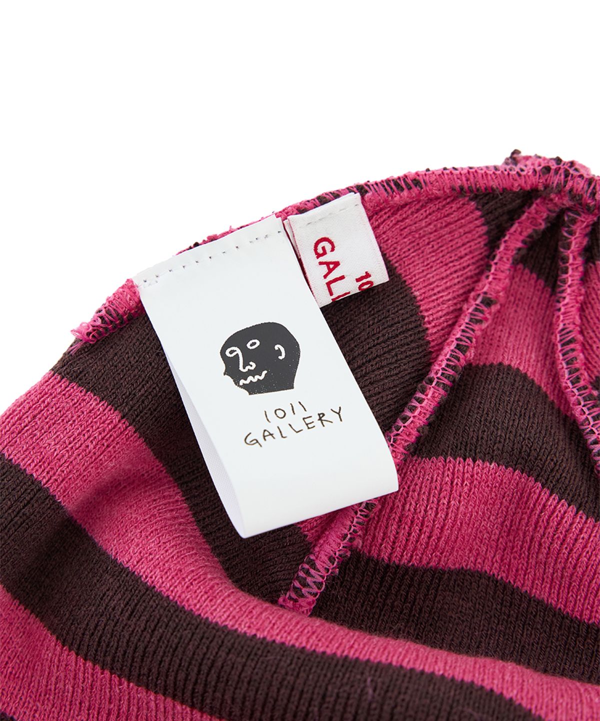 1011갤러리(1011 GALLERY) 1011 Gallery Stripe Beanie-Pink