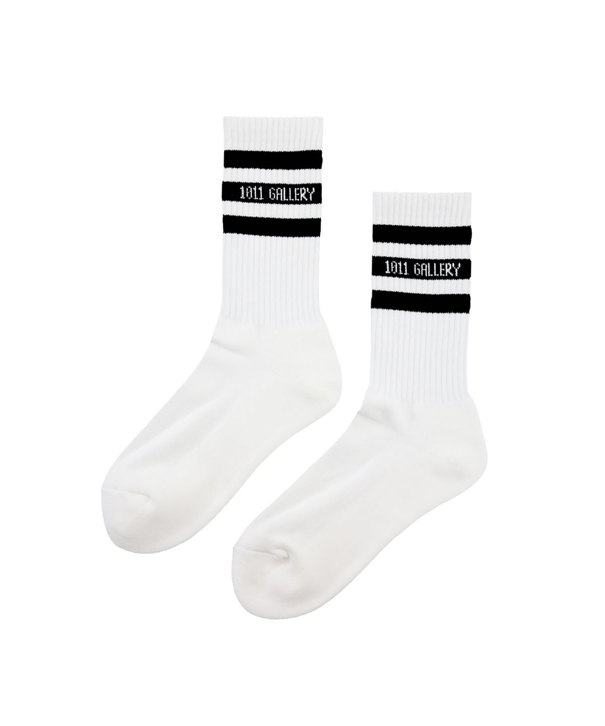 1011갤러리(1011 GALLERY) 1011 Gallery Stripe Socks-Black