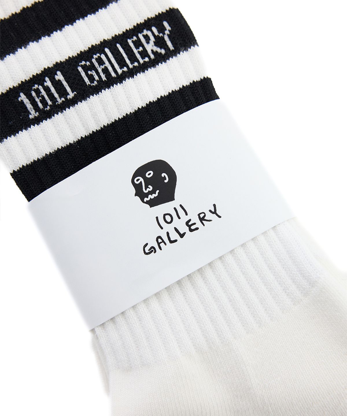 1011갤러리(1011 GALLERY) 1011 Gallery Stripe Socks-Black