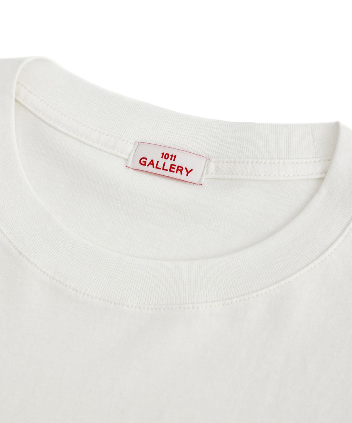 1011갤러리(1011 GALLERY) Gallery Stroke Logo T-Shirt-White