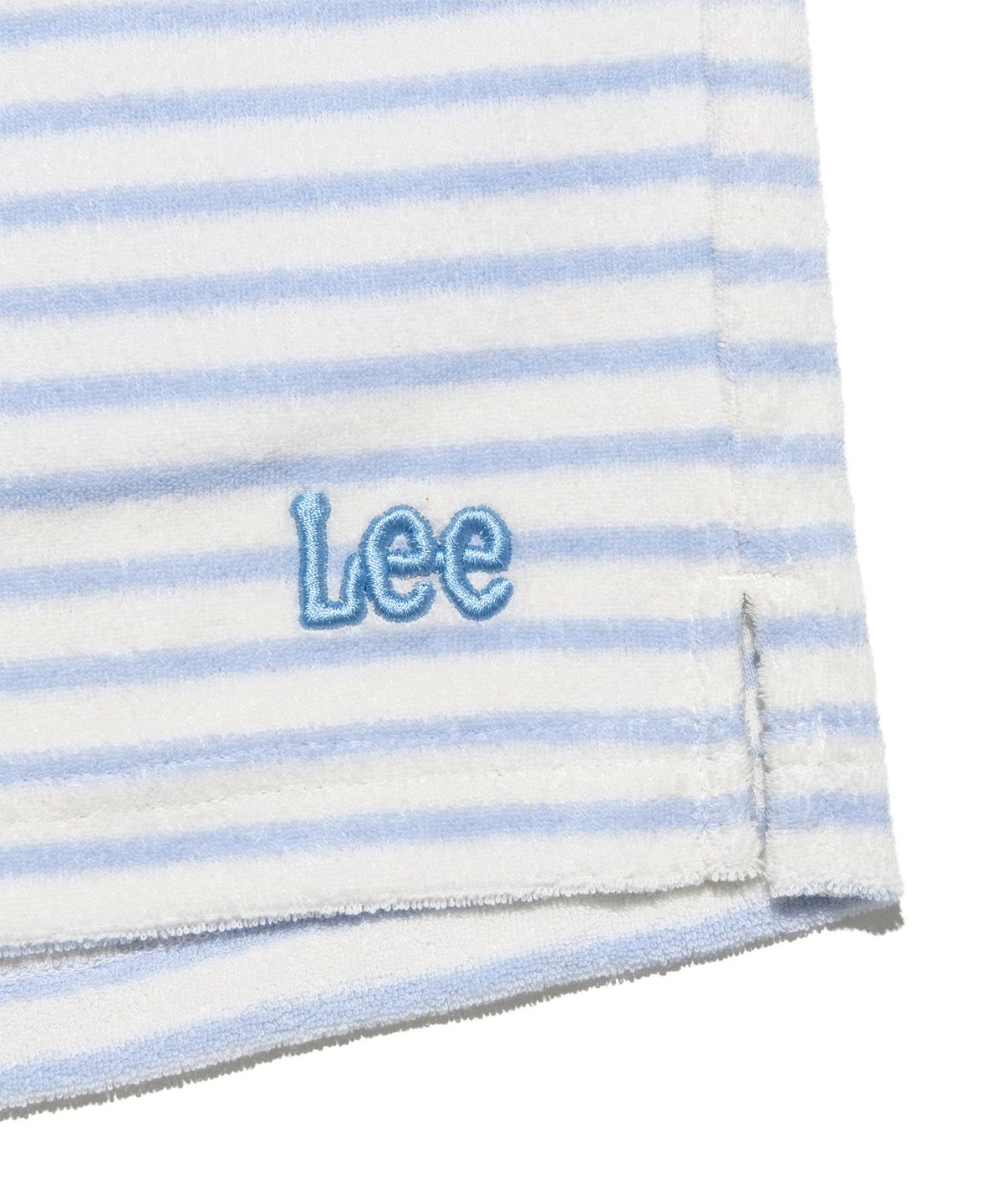 리(LEE) 우먼 테리 스트라이프 쇼츠 라이트 블루