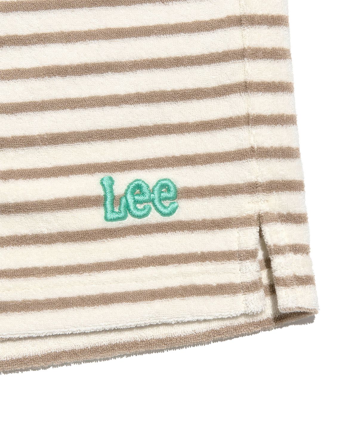 리(LEE) 우먼 테리 스트라이프 쇼츠 베이지
