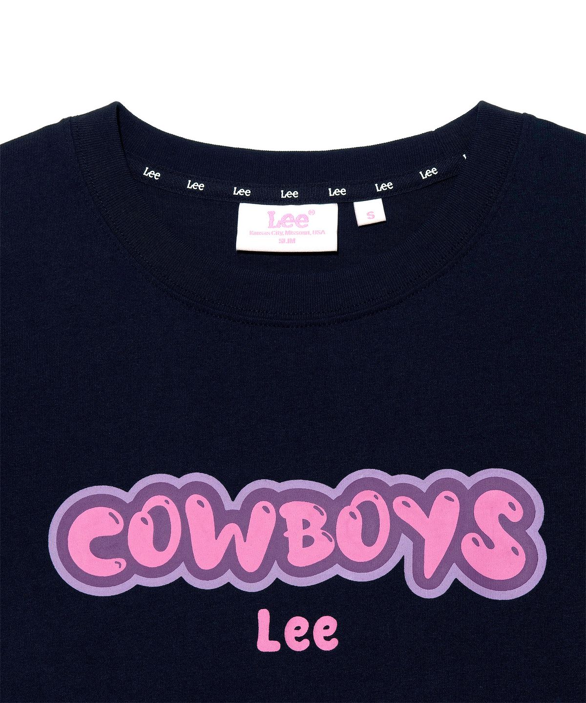 리(LEE) 우먼 카우보이 그래픽 슬림핏 티셔츠 네이비