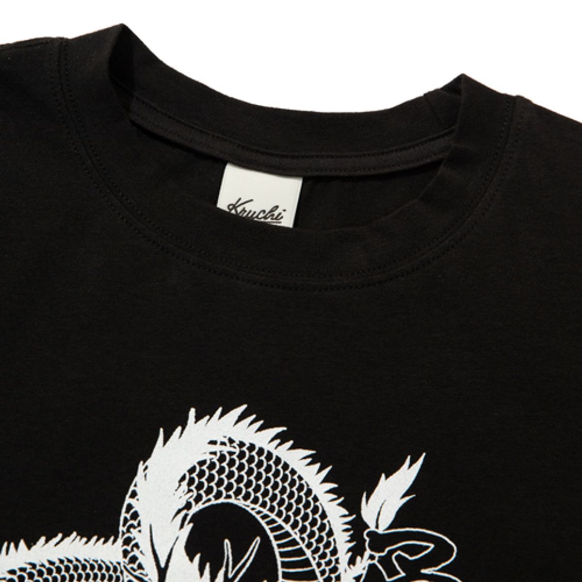 크루치(KRUCHI) DRAGON  Crop T-Shirt (BLACK)