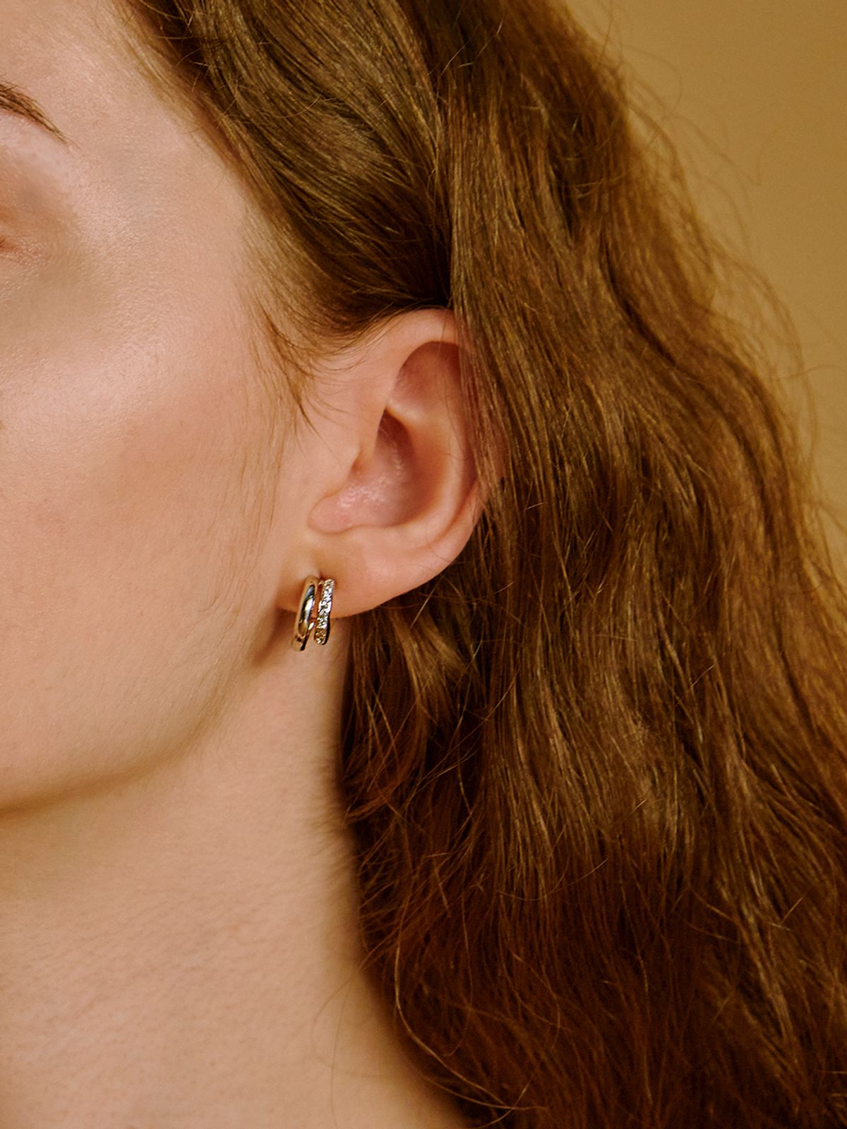헤이(HEI) two-line cubic earring