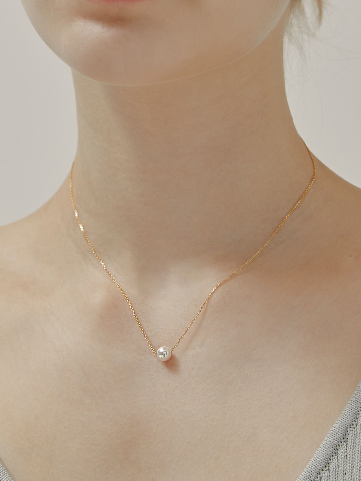 헤이(HEI) swarovski pearl necklace