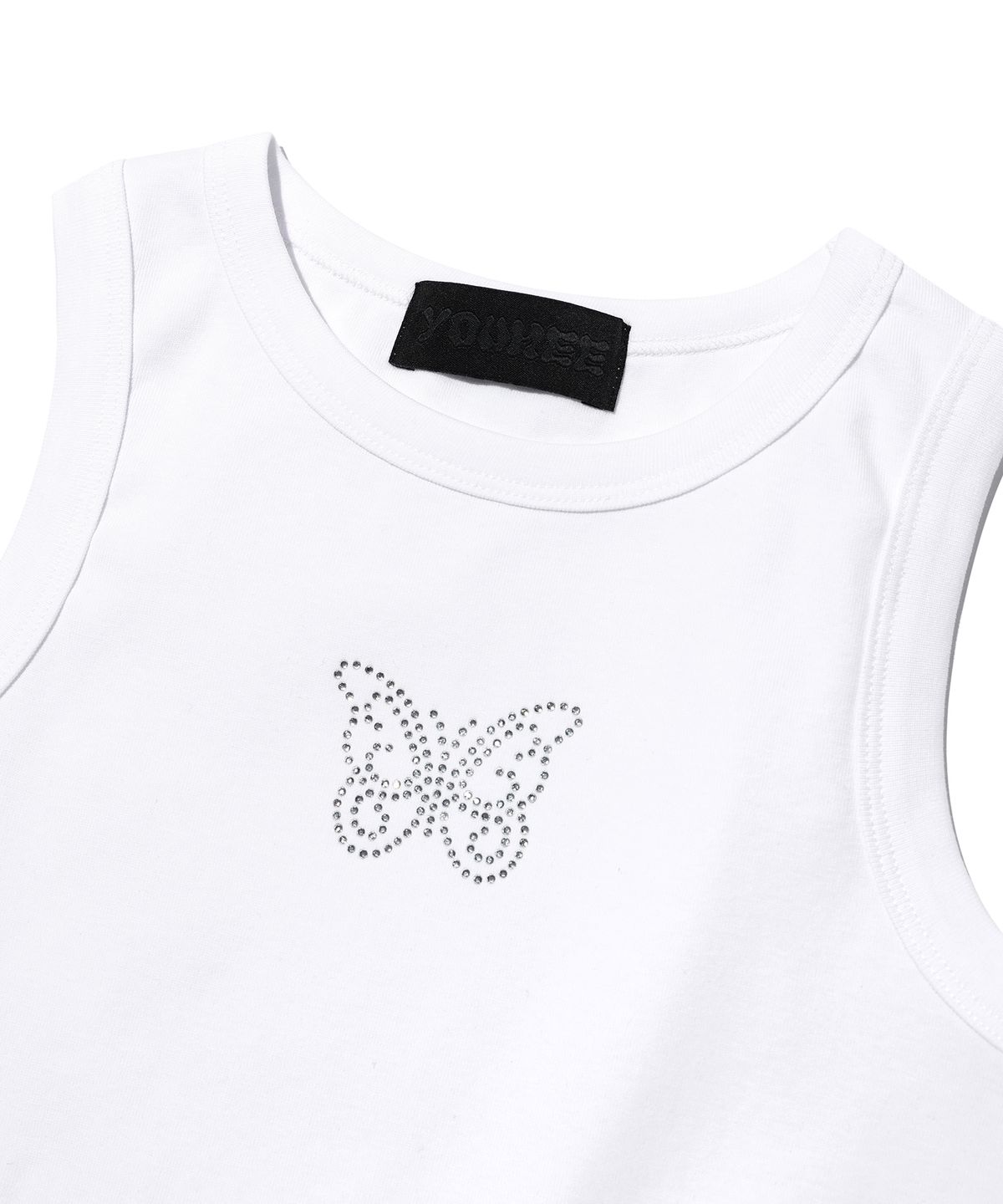 유희(YOUHEE) BUTTERFLY HOTFIX SLEEVELESS WHITE