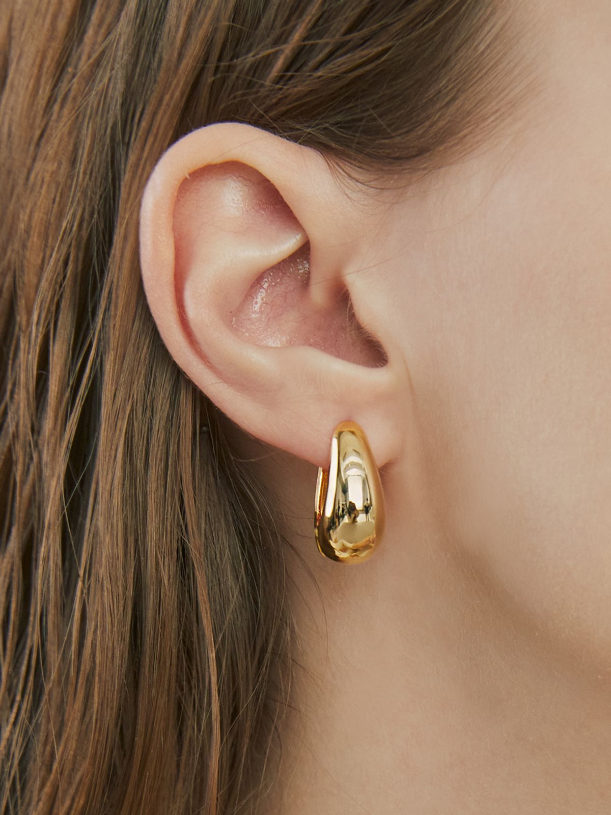 헤이(HEI) water drop one-touch earring