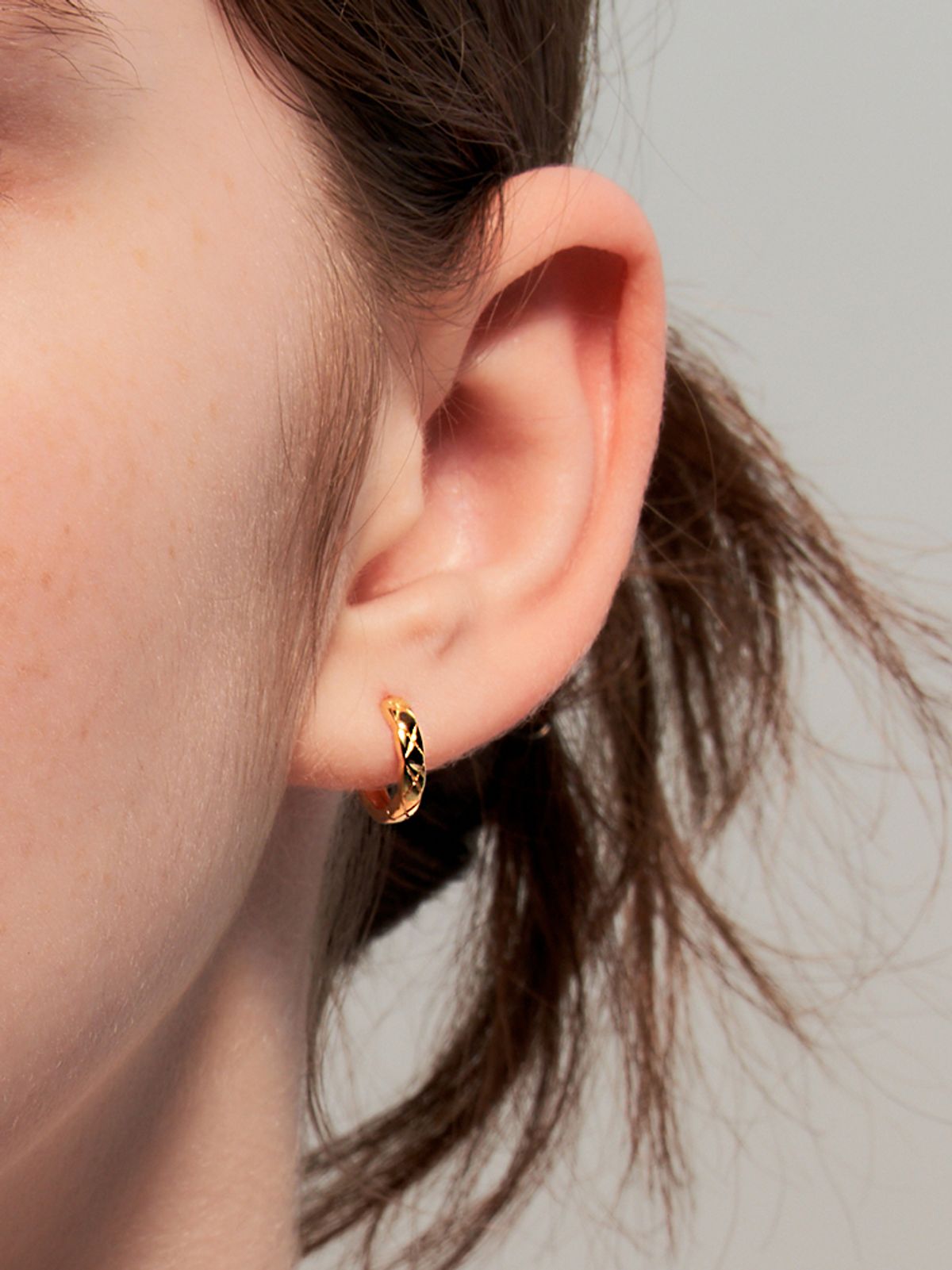 헤이(HEI) diamond one-touch earring