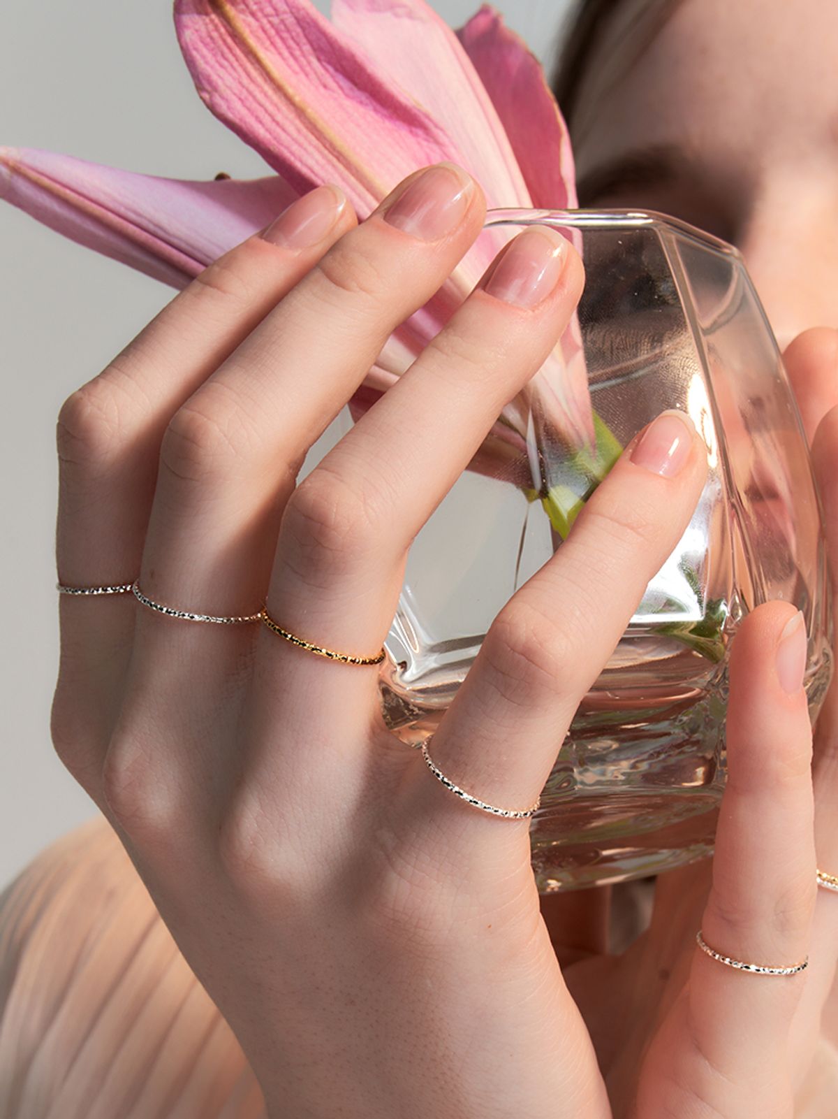 헤이(HEI) twinkle layered 3set ring