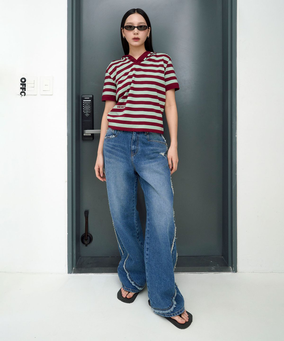 헤레틱(HERETIC) WAVE DENIM PANTS / blue