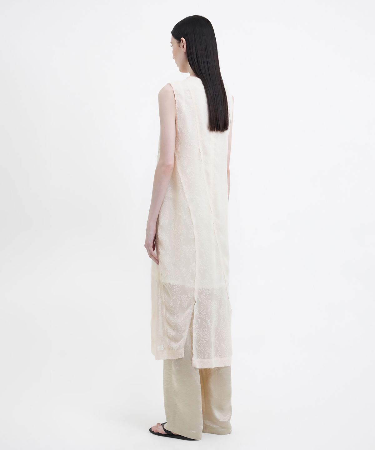 유스(YOUTH) Fluid Straight-Leg Pants - Light Beige