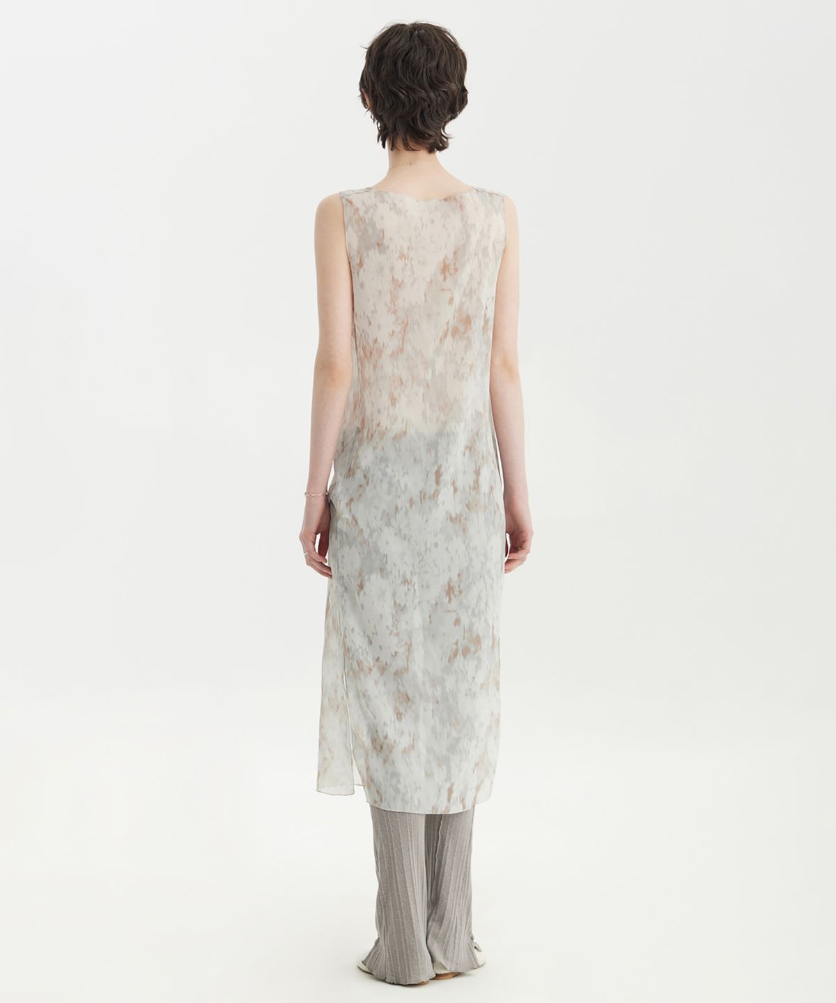 유스(YOUTH) Printing Jersey Dress - Light Grey
