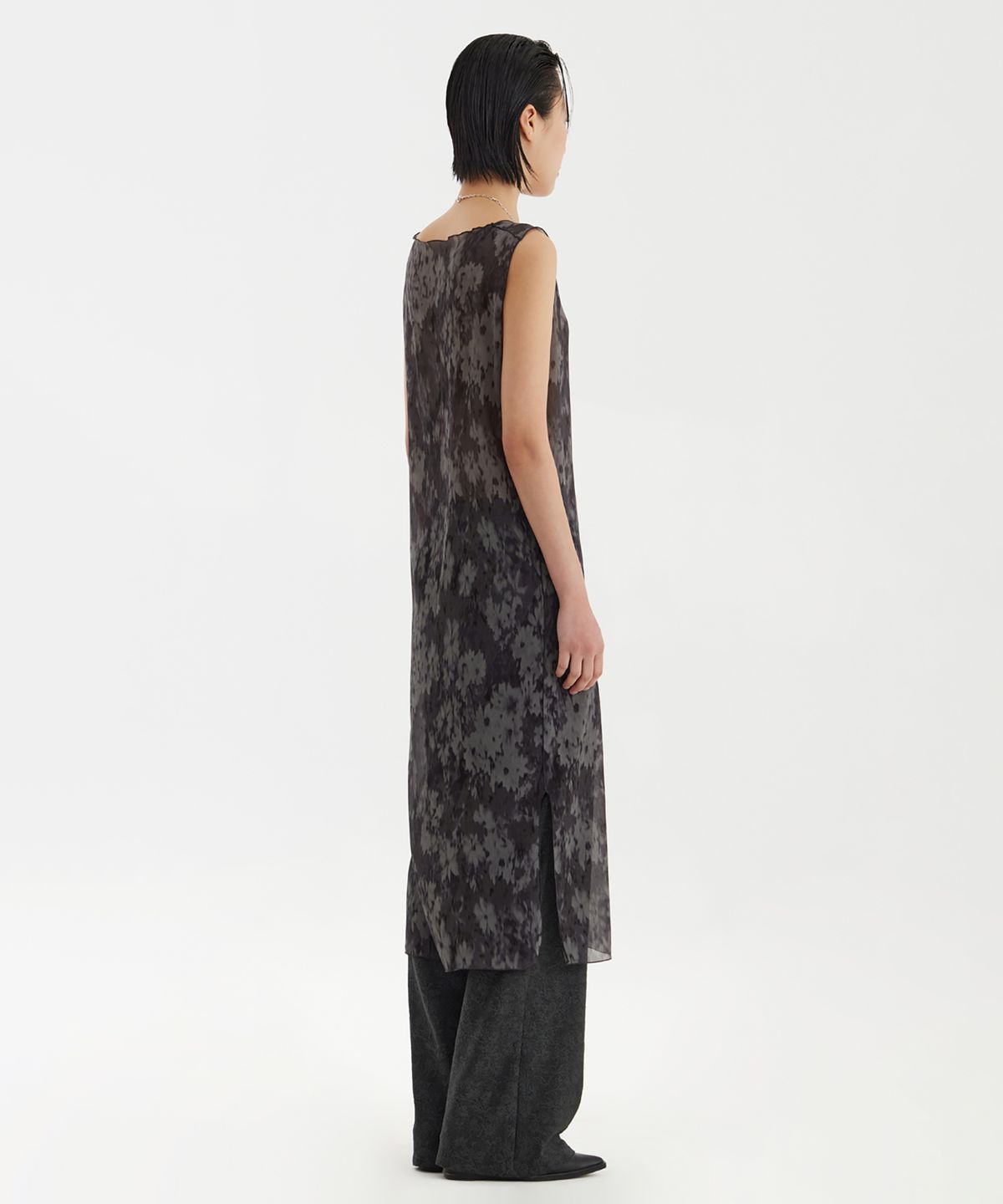 유스(YOUTH) Printing Jersey Dress - Charcoal Grey