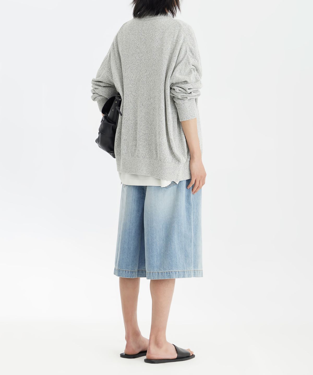 유스(YOUTH) Wide Half Denim - Light Blue