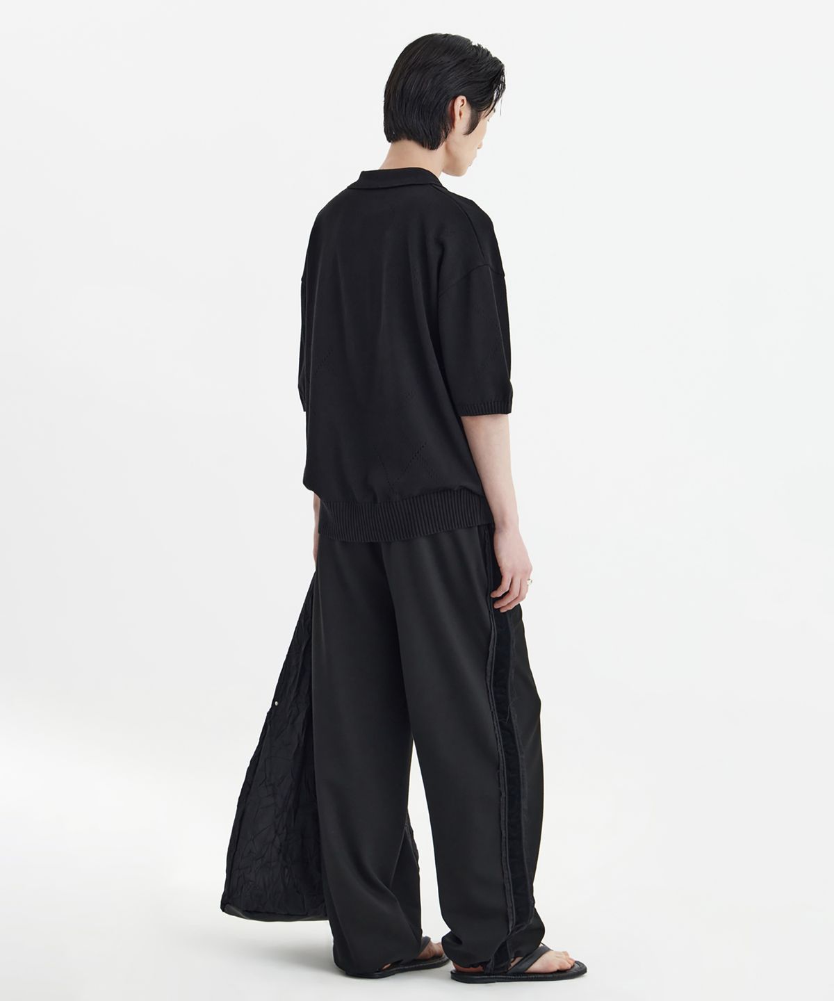 유스(YOUTH) H/S Knit Collar T-Shirt - Black