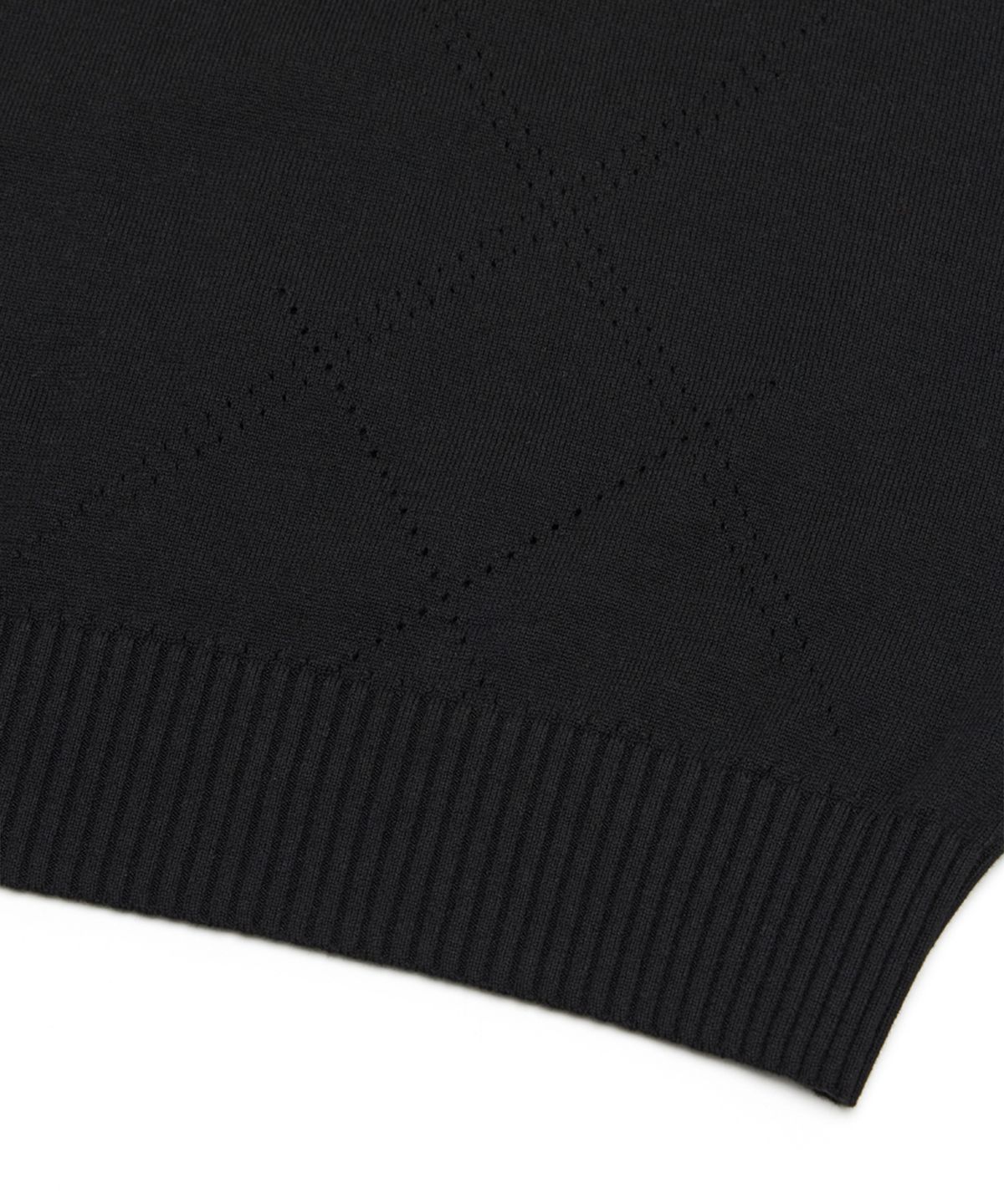 유스(YOUTH) H/S Knit Collar T-Shirt - Black