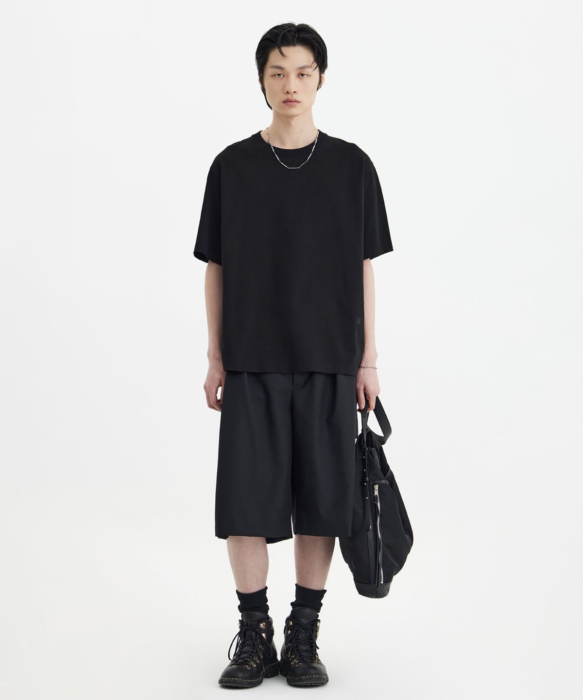 유스(YOUTH) Printing Panel T-Shirt - Black
