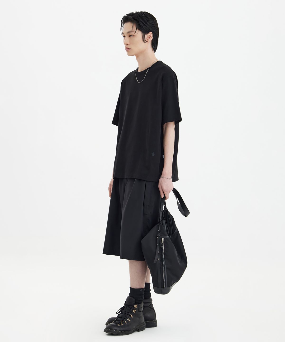 유스(YOUTH) Printing Panel T-Shirt - Black