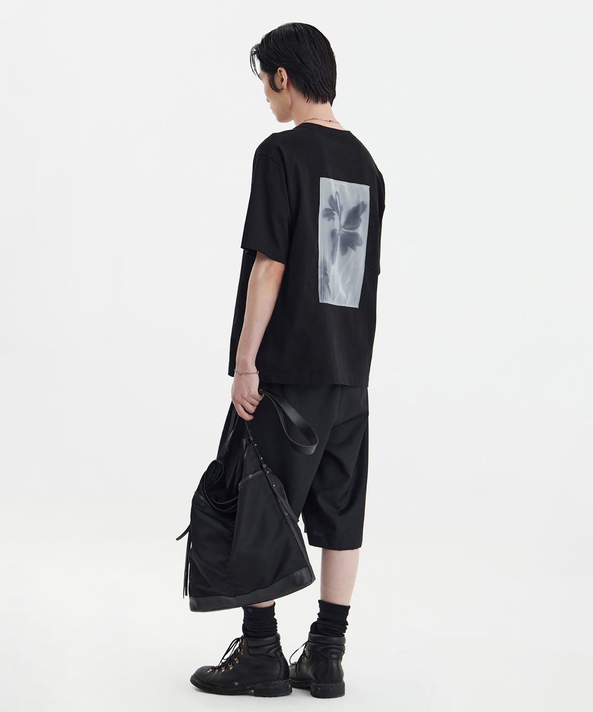 유스(YOUTH) Printing Panel T-Shirt - Black