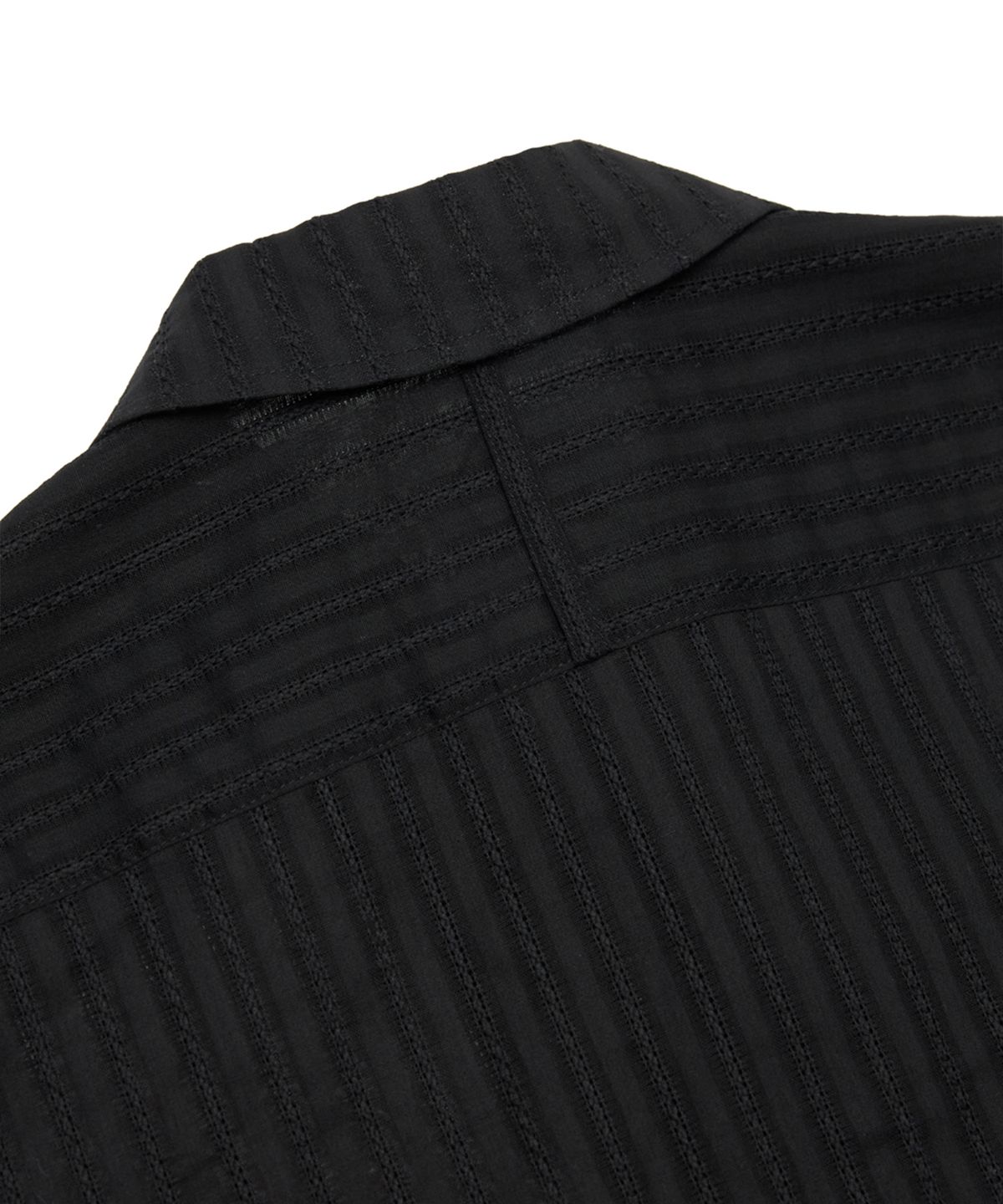 유스(YOUTH) Convertible Collar Half Shirt - Black