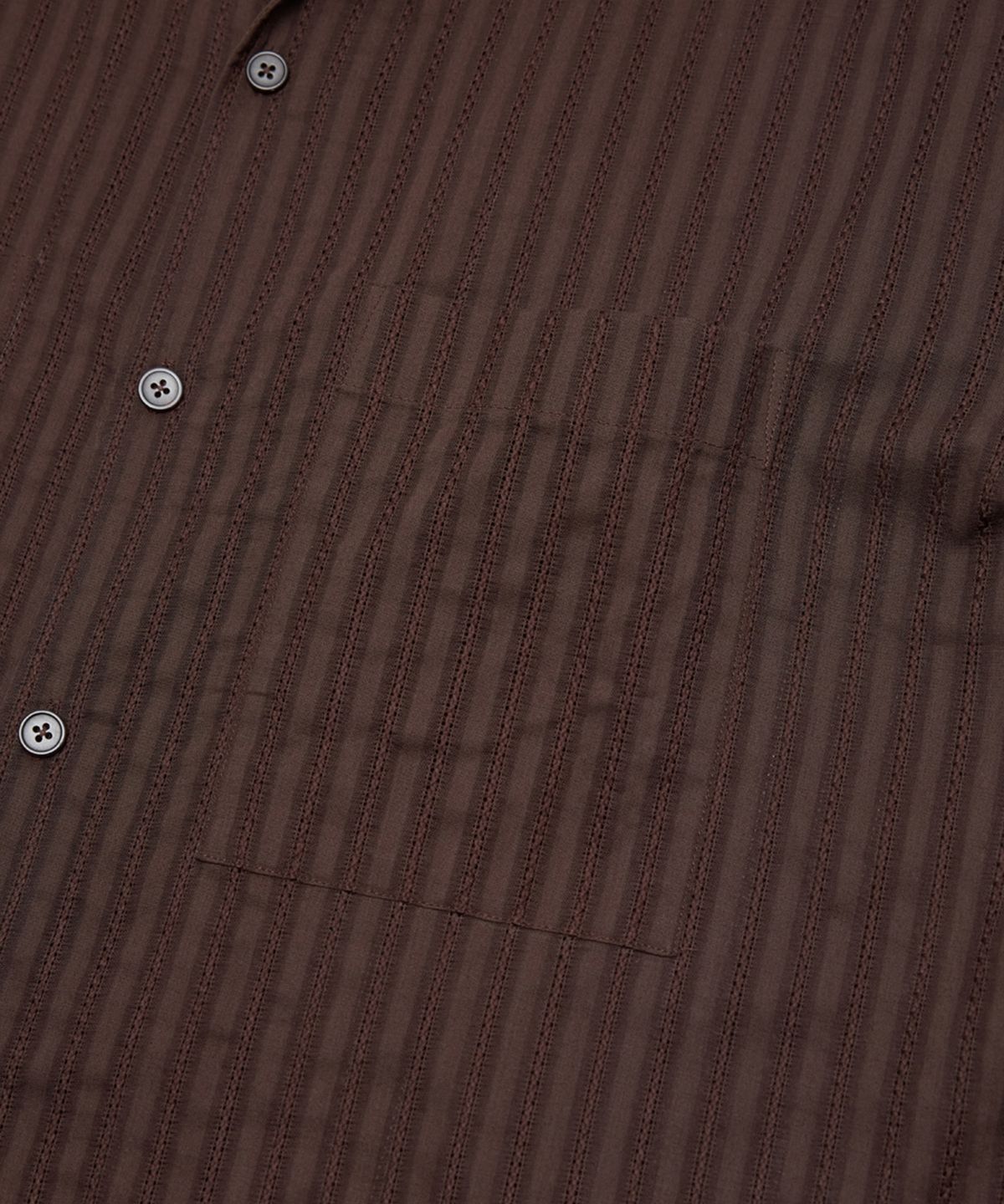 유스(YOUTH) Convertible Collar Half Shirt - Brown