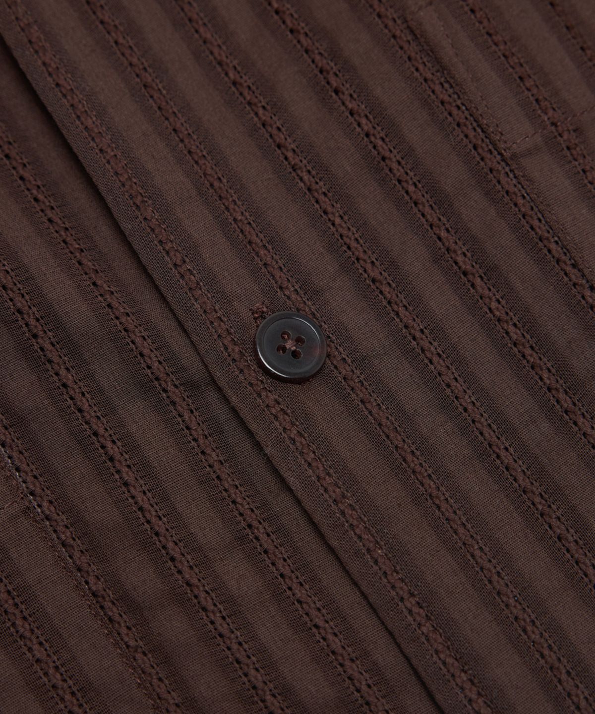 유스(YOUTH) Convertible Collar Half Shirt - Brown