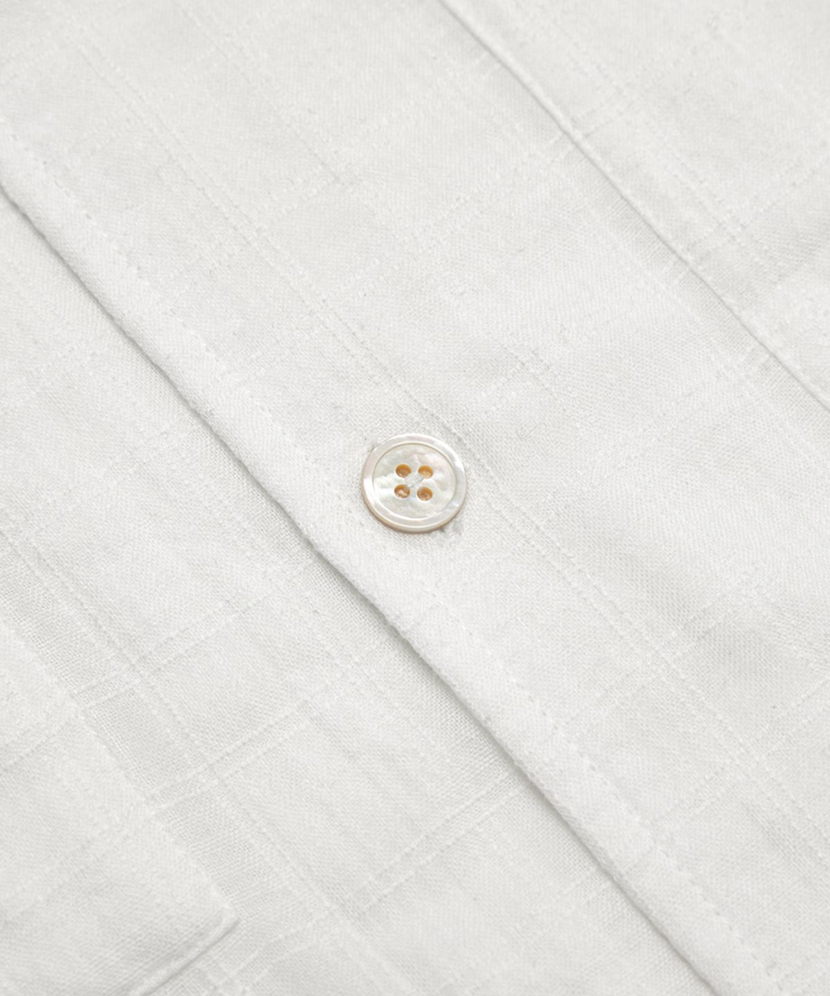 유스(YOUTH) Convertible Collar Half Shirt - White Check