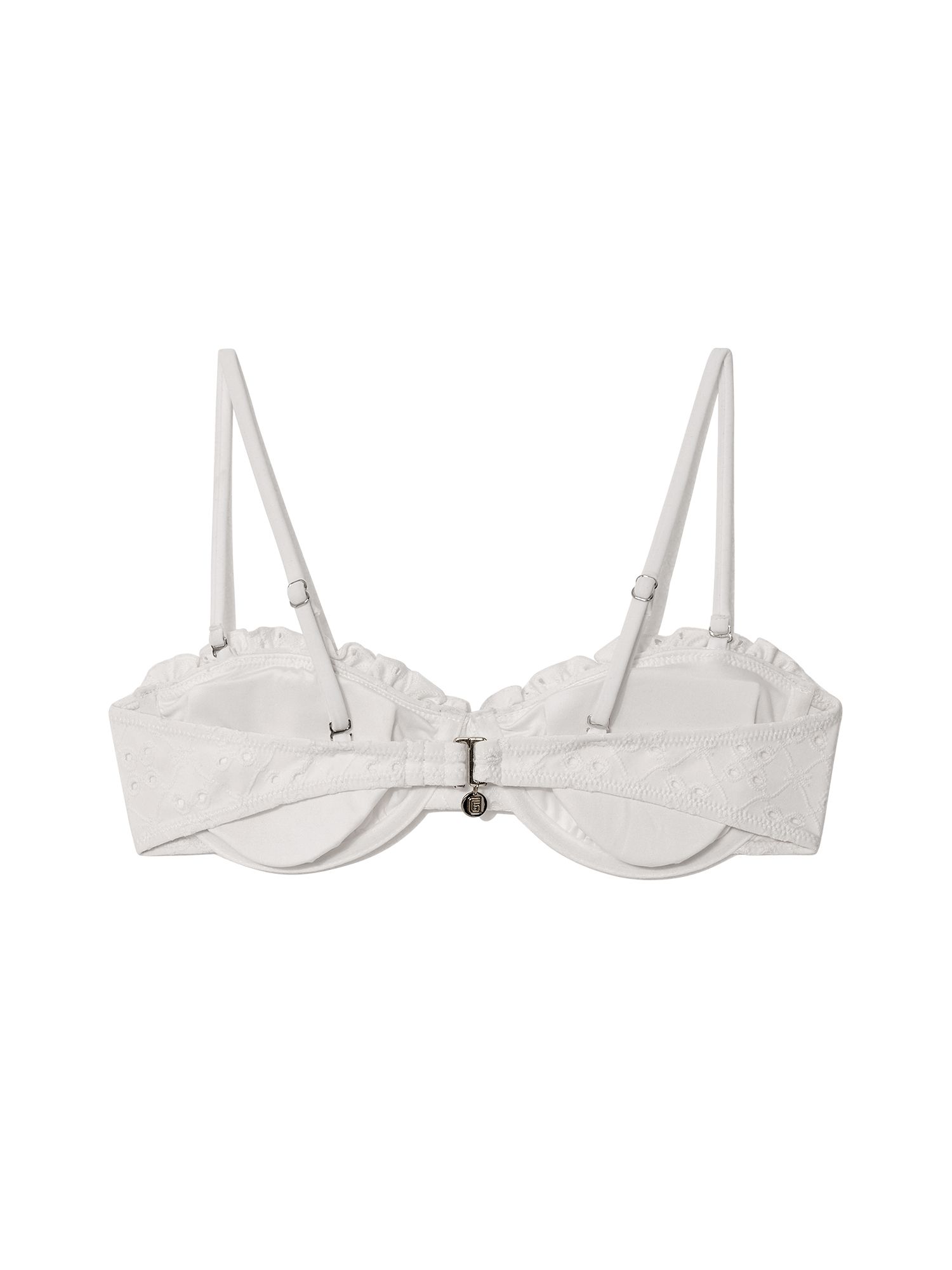 MUSINSA | GLOWNY FRILL BALCONETTE BIKINI TOP (WHITE)