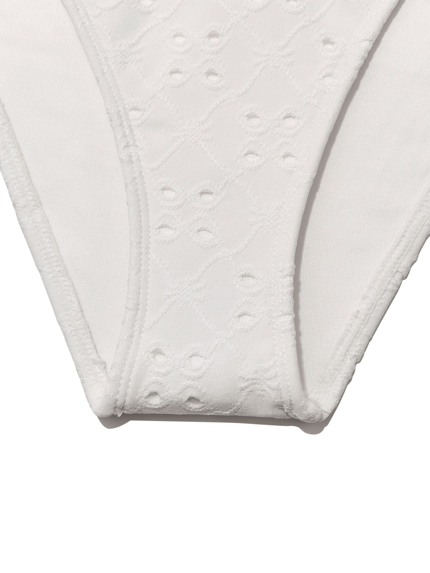 ★GLOWNY★FRILL HIGH CUT BIKINI BOTTOM (WHITE)★正規品/人気 FRILL HIGH CUT BIKINI BOTTOM (WHITE) - GLOWNY