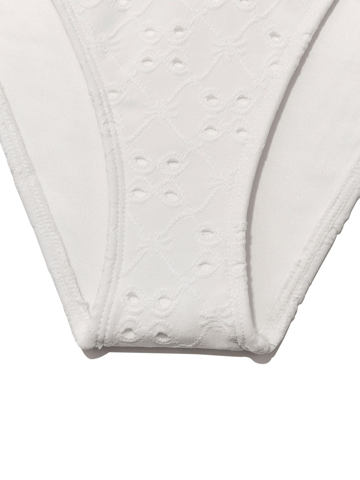 글로니(GLOWNY) FRILL HIGH CUT BIKINI BOTTOM (WHITE)