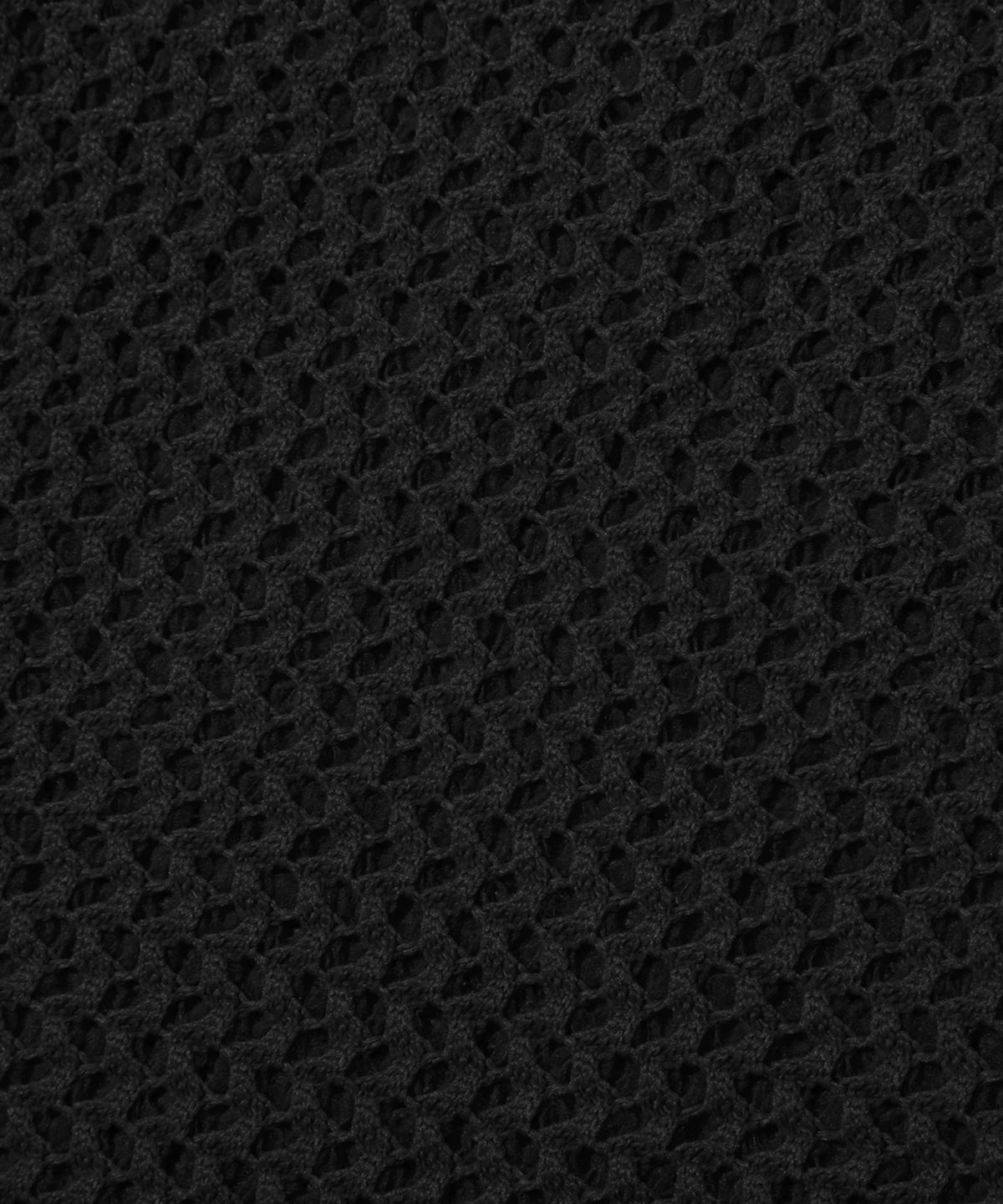 트릴리온(TRILLION) 오버핏 크로셰 네트 카라 반팔 니트 (BLACK)