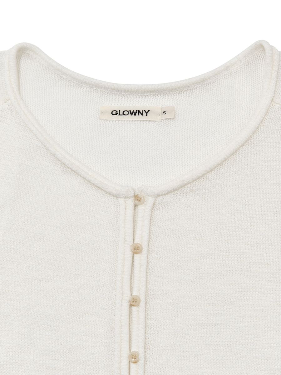 MUSINSA | GLOWNY HOUSE BUTTON CARDIGAN (WHITE)