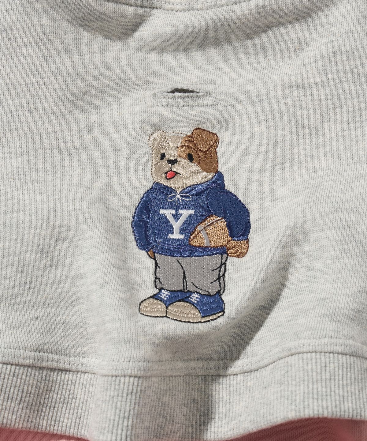예일(YALE) 엠브로이더리 댄 올인원 도기 스웻셔츠 핑크