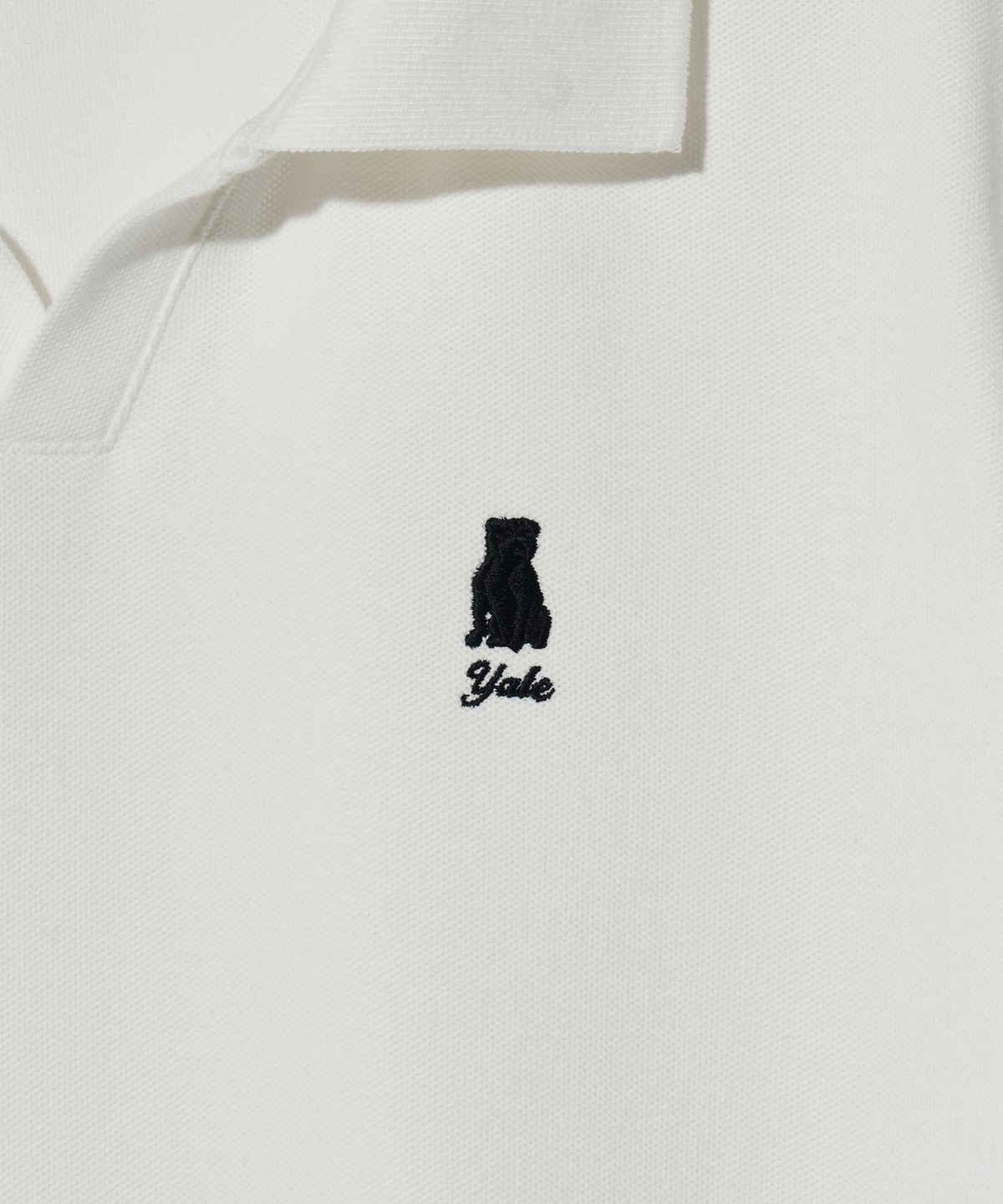 예일(YALE) WOMENS HERITAGE DAN QUICK DRY PIQUE SLIT NECK SHIRT WHITE