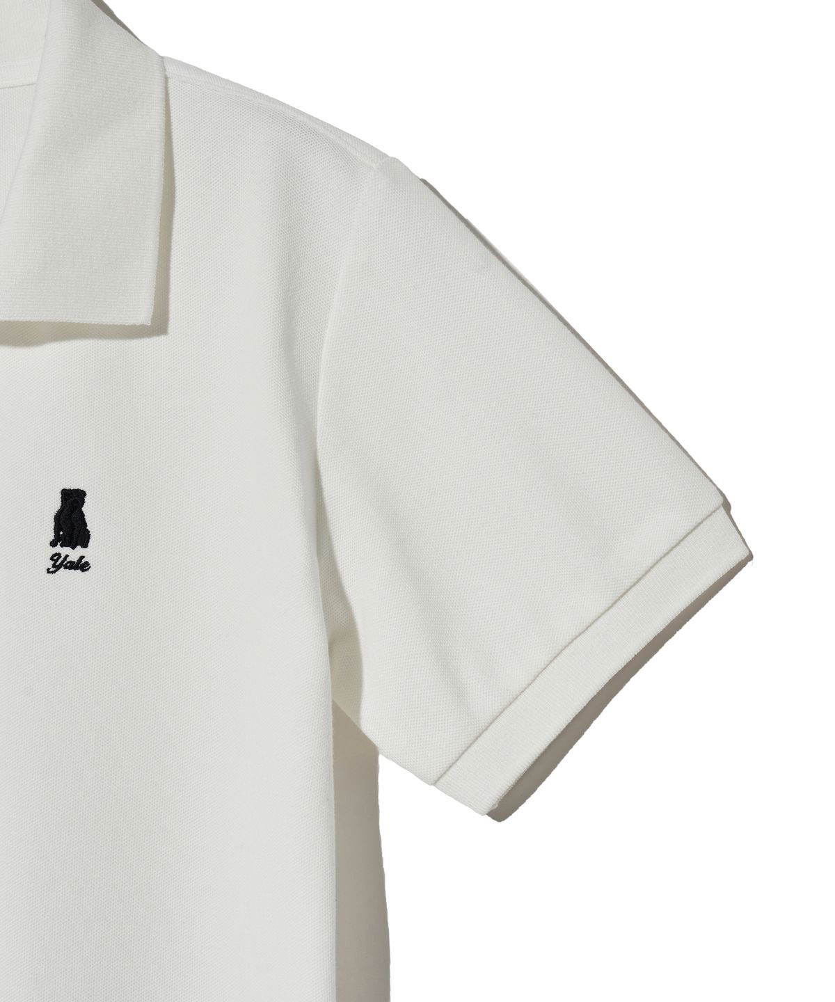 예일(YALE) WOMENS HERITAGE DAN QUICK DRY PIQUE SLIT NECK SHIRT WHITE
