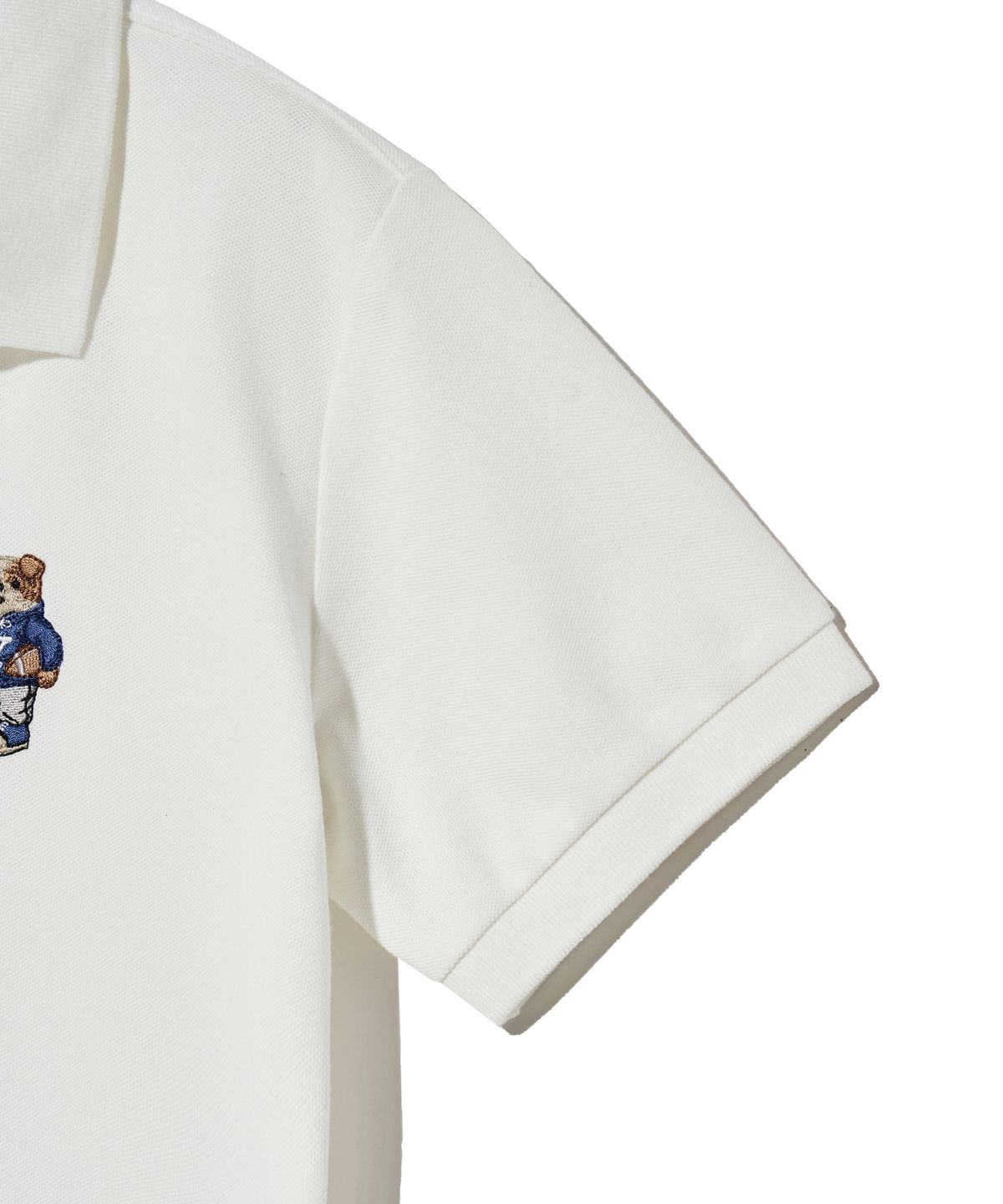 예일(YALE) WOMENS EMBROIDERY DAN QUICK DRY PIQUE SLIT NECK SHIRT WHITE