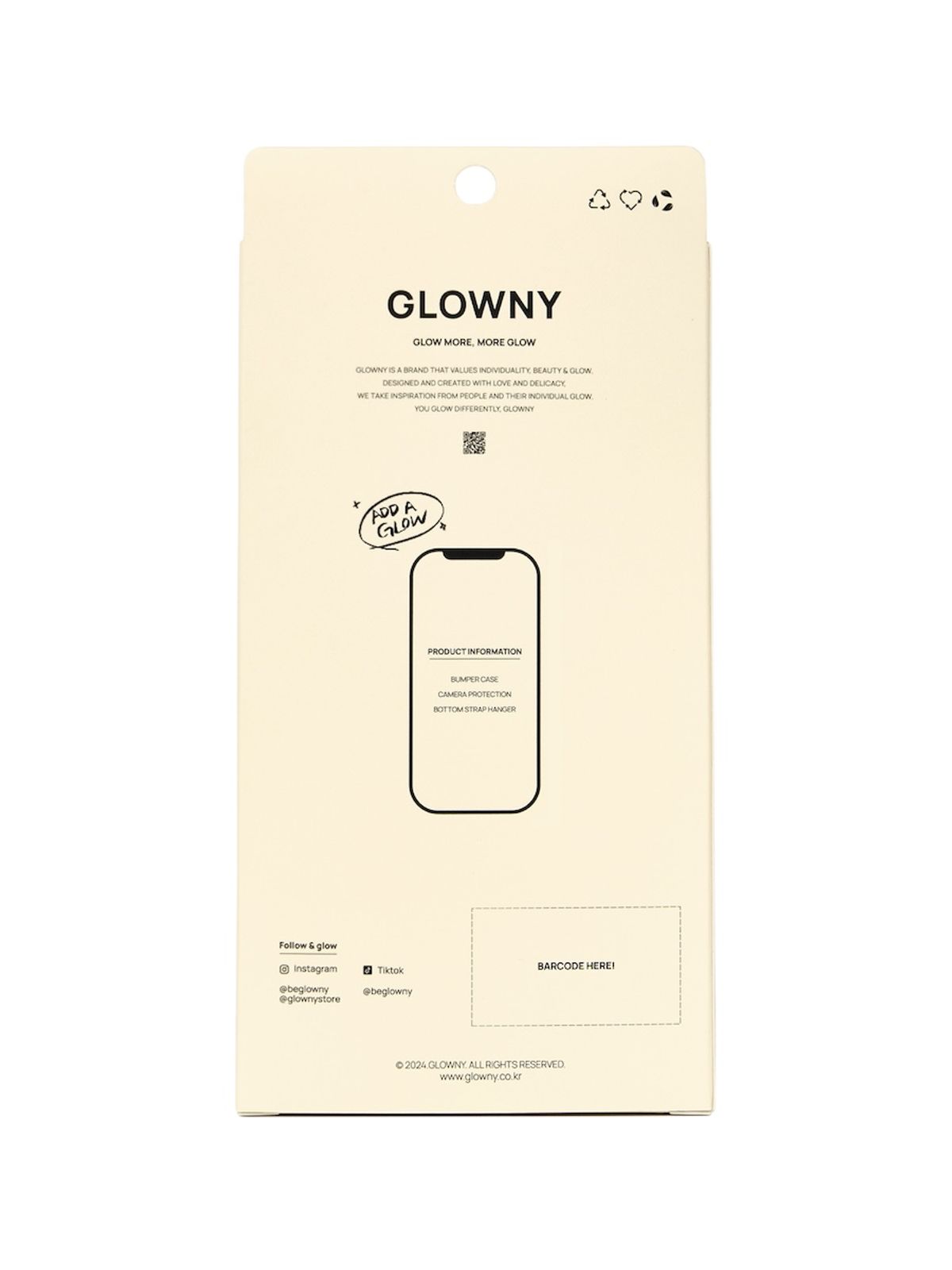 글로니(GLOWNY) VINTAGE STAMP BUMPER CASE
