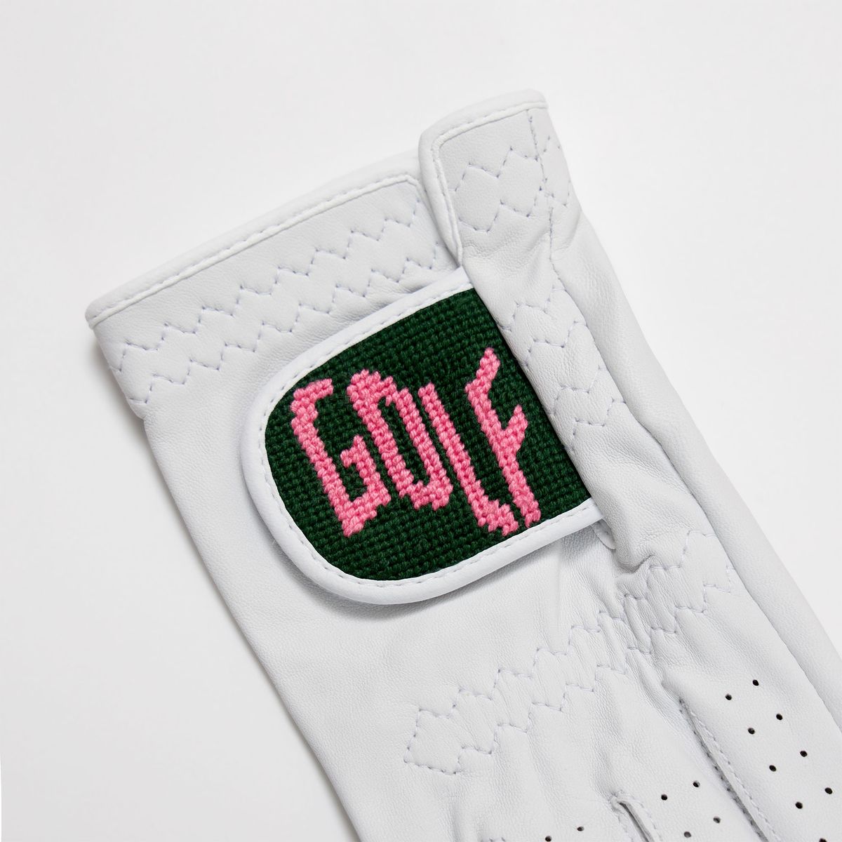 로롱(LOLONG) GOLF GREEN 자수 양피 장갑 (왼손)