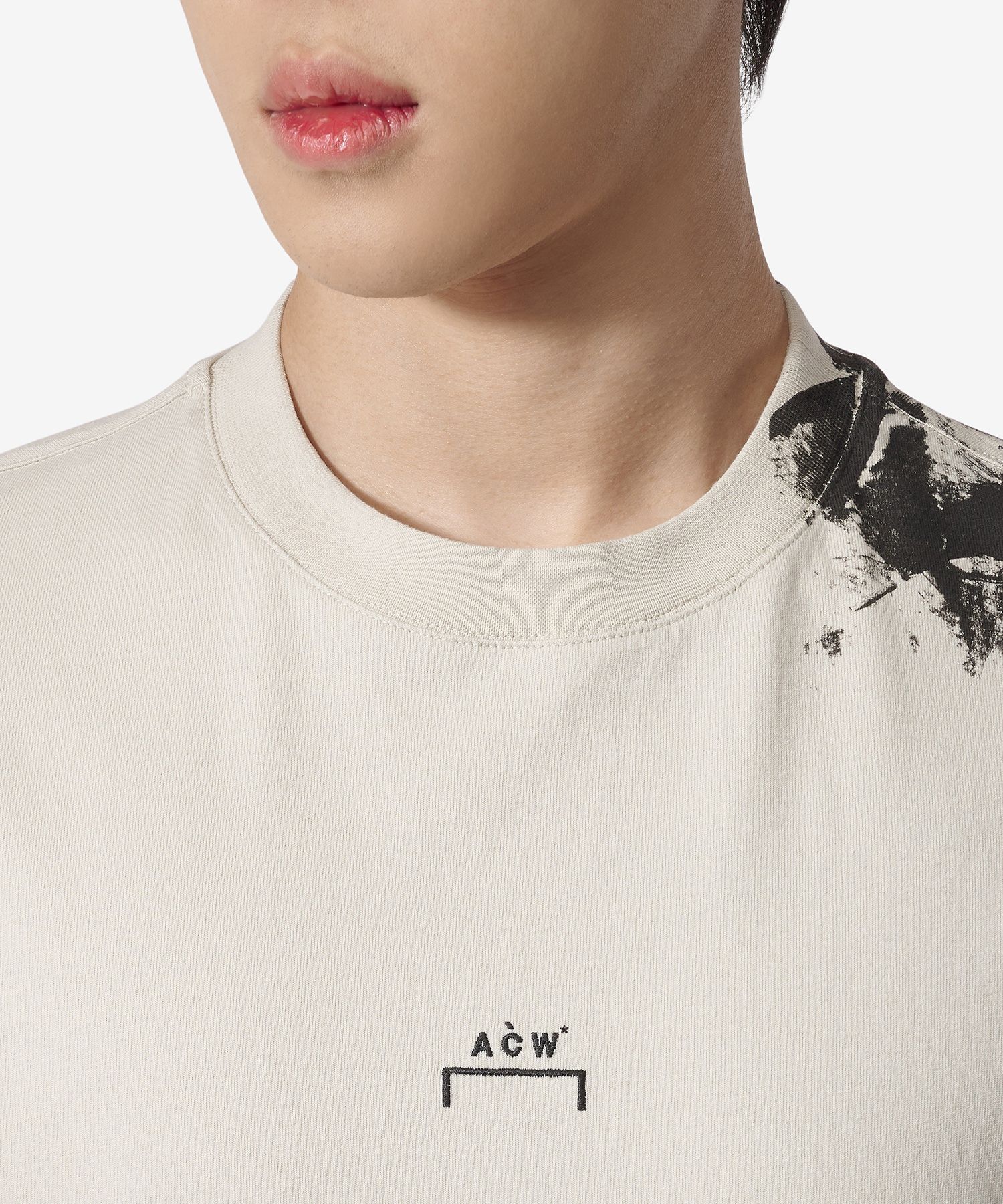 ★A-COLD-WALL★ Brush Stroke Short Sleeve T-Shirt BONE ACWMT A-cold-wall* Off-white Brushstroke T-shirt In Bone | ModeSens